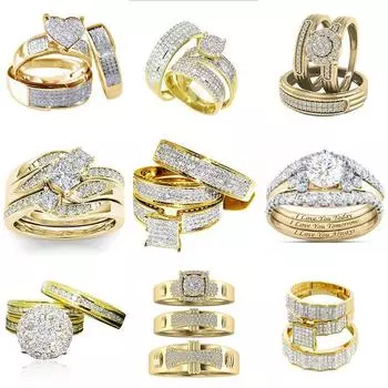 Модное полое резное кольцо с бриллиантами ручной работы для мужчин и женщин, популярное инкрустированное кольцо в стиле панк 1