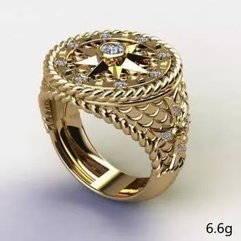 Модное полое резное кольцо с бриллиантами ручной работы для мужчин и женщин, популярное инкрустированное кольцо в стиле панк 1