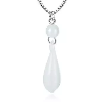 Модное посеребренное ювелирное изделие Магнолия женское ожерелье кулон, женское