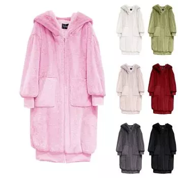 Модное повседневное женское пальто для стрижки овец, женское шерстяное пальто средней длины L бежевый