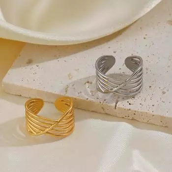 Модное позолоченное кольцо-крест из нержавеющей стали для женщин в стиле хип-хоп