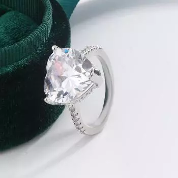 Модное простое белое кольцо для помолвки с цирконием Love Bride, горячая распродажа в Европе и США, ювелирные изделия 10 белый