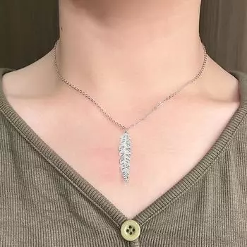 Модное простое ожерелье в стиле Ins в виде листьев для женщин, персонализированные листья, подвесные украшения