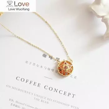 Модное простое женское ожерелье с трехмерной металлической круглой звездой и драгоценными камнями, модная бижутерия, подарок для женщин золотой