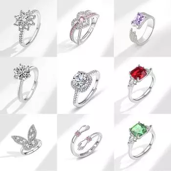 Модное регулируемое кольцо для предложения, подарок, легкое, роскошное, высокое чувство любви, бесконечное, счастливое, персонализированное кольцо, ювелирные изделия