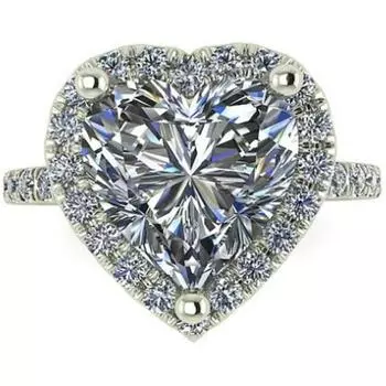 Модное романтическое обручальное кольцо с бриллиантом, обручальное кольцо принцессы, кольцо с бриллиантом «Любовь», 6–10 6 белый