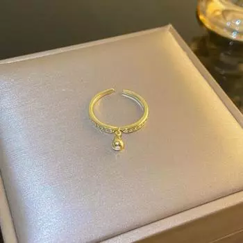 Модное роскошное индивидуальное темпераментное кольцо с цирконием и каплями воды, геометрическое индивидуальное открытое кольцо, женские украшения