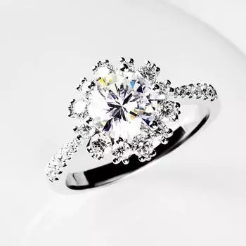 Модное роскошное кольцо из стерлингового серебра 925 пробы с цирконием, помолвочное свадебное кольцо, ювелирное кольцо оптом Resizable