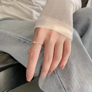 Модное серебряное кольцо Banyan Tree 14K с 7 корейскими и японскими бриллиантами No.9 золотой