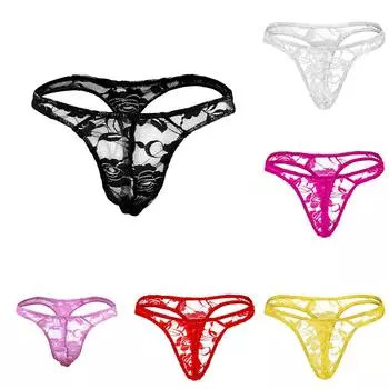 Модное сексуальное мужское нижнее белье с полным кружевным ремешком, мужское сексуальное нижнее белье, нижнее белье Free Size