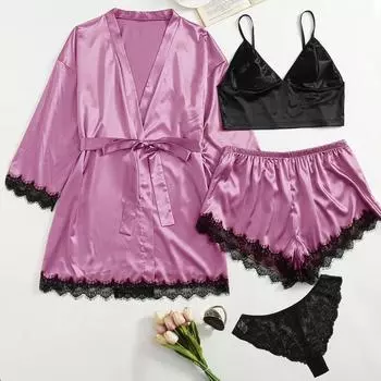 Модное сексуальное нижнее белье для сна, нижнее белье Babydoll, кружевная ночная рубашка S