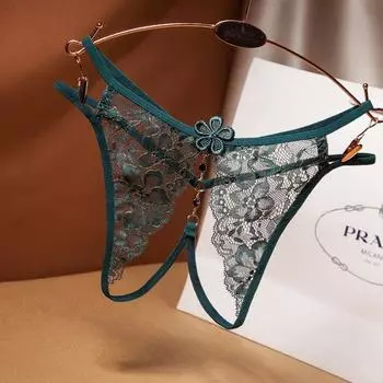 Модное сексуальное нижнее белье, перспективное кружевное открытое нижнее белье, женское свободное от искушения открыть промежность, горячие сексуальные ультратонкие стринги one-size-fits-all