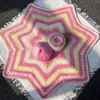 Модное шерстяное тканое одеяло, незаконченное вязаное одеяло со звездами для подруги и мамы в подарок Style 5