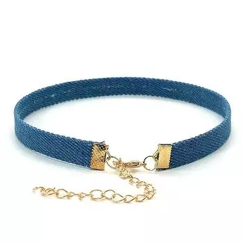 Модное синее джинсовое готическое готическое колье со звездой в стиле панк, ожерелье, индивидуальная винтажная цепочка на ключицу для женщин, ювелирные аксессуары as the picture