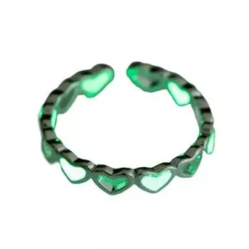 Модное светящееся кольцо со звездой, светящееся в темноте, флуоресцентное кольцо для женщин и мужчин, креативная пентаграмма, регулируемые кольца для пальцев A3