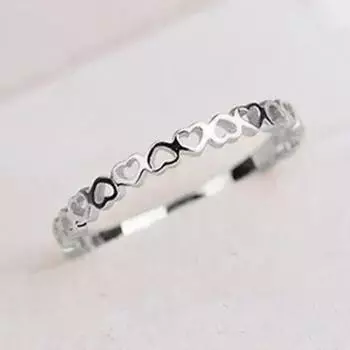 Модное темпераментное универсальное медное кольцо в форме полого сердца, элегантное и простое украшение для работы, аксессуары для студенток 5