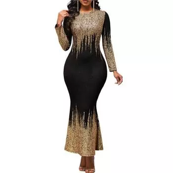 МОДНОЕ торжественное платье с высокой талией, вечерняя одежда, супермягкое популярное облегающее платье с запахом на бедрах для свиданий S чёрный