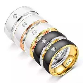 Модное умное кольцо Nfc контроль доступа, кольцо из титановой стали, умное кольцо из нержавеющей стали, мужское кольцо, волшебное кольцо на палец
