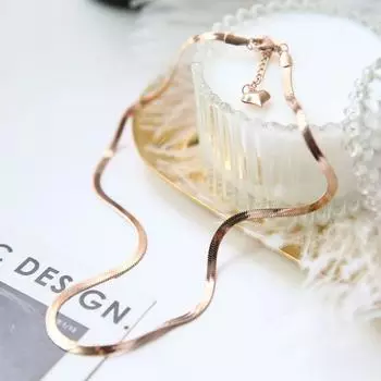 Модное унисекс, женское ожерелье со змеиной цепочкой, колье из нержавеющей стали, елочка, золотого цвета, цепочка, ожерелье для женщин, ювелирные изделия