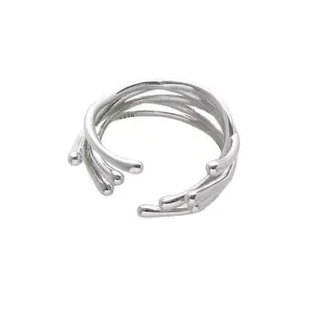 Модное универсальное нишевое стильное кольцо на указательный палец с открытыми краями, модное многослойное кольцо с нерегулярными линиями для женщин opening adjustable