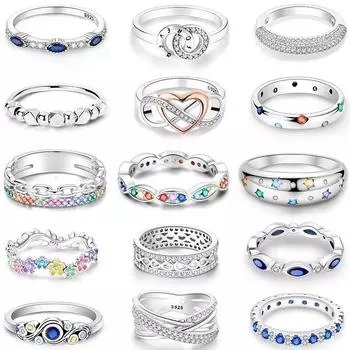 Модное ювелирное кольцо, 100% стерлинговое серебро 925 пробы, женское обручальное кольцо, изготовление ювелирных изделий для женщин, подарки на свадьбу 7