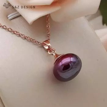 Модное винно-красное круглое ожерелье с подвеской для женщин, розовое золото, цвет ключицы, цепочка, ювелирные изделия