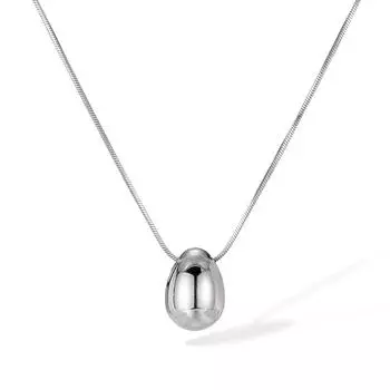 Модное высококачественное ожерелье из нержавеющей стали с полой каплей воды, универсальный простой дизайн, цепочка на ключицу