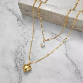 Модное жемчужное ожерелье с подвеской в виде сердца, ожерелье-чокер для женщин и девушек, эстетичное ожерелье-чокер с цепочкой на шею, ювелирные изделия из жемчуга