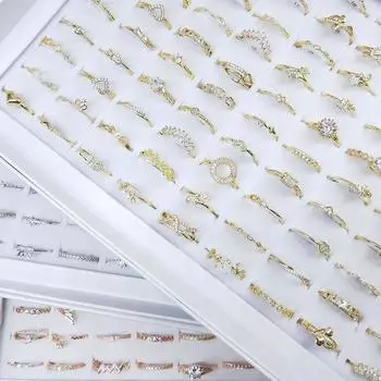 Модное женское европейское и американское стильное ювелирное кольцо с геометрическим рисунком