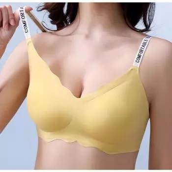 Модное женское нижнее белье с буквенным бретелем, бюстгальтер без следов, сексуальный универсальный фиксированный бюстгальтер M чёрный