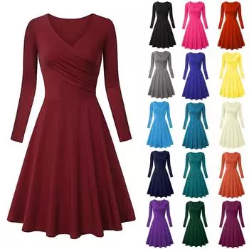 Модное женское однотонное платье с v-образным вырезом и коротким рукавом вечернее платье XXXL бежевый