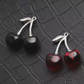 Модное женское ожерелье из титановой стали Black Cherry Clavicle - аксессуар в стиле хип-хоп красный/вишня