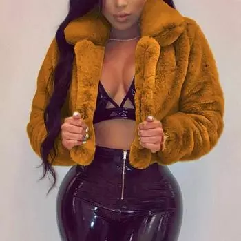 Модное женское пальто из флиса с отложным воротником из искусственного топа, короткое свободное пальто S синий