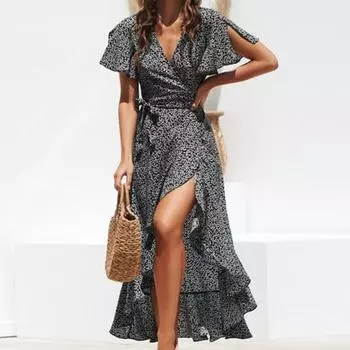 МОДНОЕ женское платье длиной до щиколотки, свободное, длинное, уютное, длиной до щиколотки, женское платье-халат для дома M белый