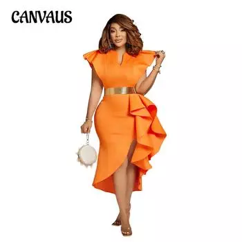 Модное женское платье, сплошной цвет, нерегулярные платья с рюшами и поясом S чёрный