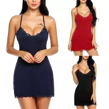 Модное женское сексуальное кружевное белье, ночное белье, нижнее белье, халат, пижамы XXL красный