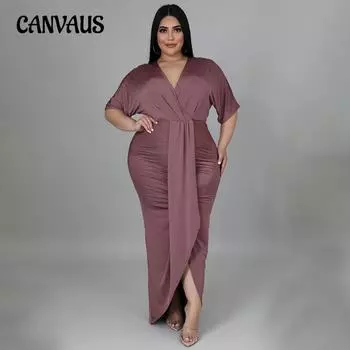 Модное женское сексуальное платье для ночного клуба с нерегулярным разрезом и V-образным вырезом L чёрный