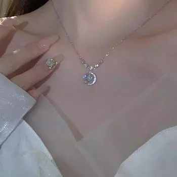 Модное женское сине-зеленое ожерелье и серьги в виде капель, комплект ювелирных изделий 45CM