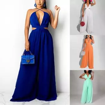 Модное женское сплошное цветное повседневное боди со свободным ремешком и открытой спиной XL