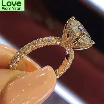 Модное женское ювелирное кольцо, элегантное кольцо со стразами и кристаллами для женщин, аксессуары, кольцо для невесты, свадебной вечеринки, подарок 13