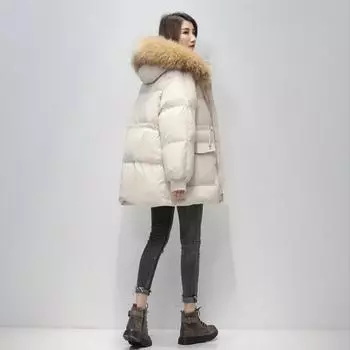 Модное зимнее плюшевое пальто, свободное женское пальто, элегантное женское осенне-зимнее пальто с шерстяным воротником, вечерние зимние топы, утолщенное женское пальто