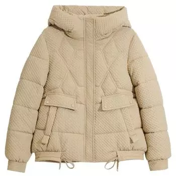 Модное зимнее женское холодное пальто с капюшоном, новые толстые теплые короткие парки, женские куртки с хлопковой подкладкой в корейском стиле оверсайз L хаки