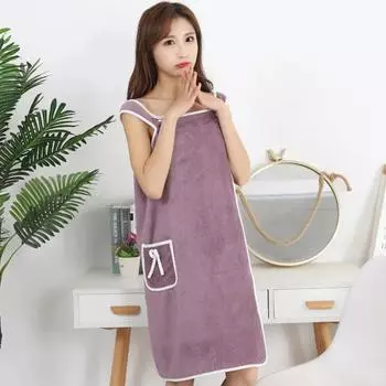 Модные 135x80 см носимые банные полотенца мягкие коралловые флиса женские банные юбки впитывающие слинги для дома душ ванная комната быстросохнущее полотенце