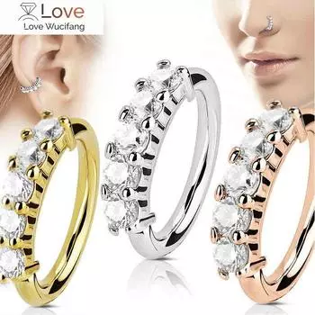 Модные 1 шт. кольца для носа женские очаровательные циркониевые украшения для тела модные женские крутые уличные аксессуары в стиле индивидуальный подарок