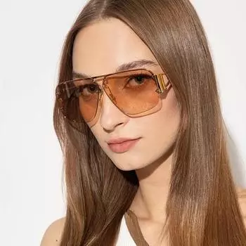 Модные 2024 металлические солнцезащитные очки-пилоты без оправы для женщин и мужчин, брендовые авиационные солнцезащитные очки для вождения, большие солнцезащитные очки с двойной перемычкой, мужские UV400