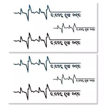 Модные 2шт панк водонепроницаемые временные английские буквы дизайн татуировки наклейки