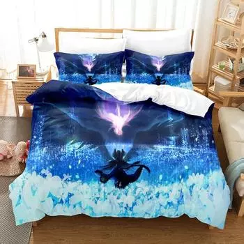 Модные 3D комплекты постельного белья Puella Magi Madoka Magica, пододеяльник с наволочкой, двуспальная кровать, двуспальная кровать, постельное белье 70x133cm 2pcs