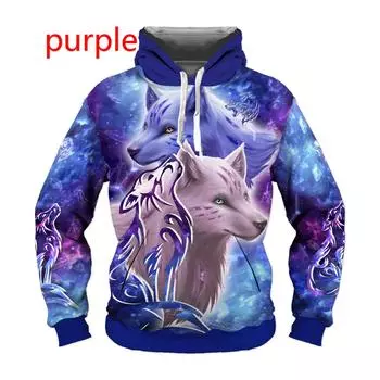Модные 3D толстовки с капюшоном для мужчин с принтом животных и волков, толстовки с капюшоном для мужчин/женщин, забавная толстовка с капюшоном 5XL