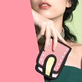 Модные 3D забавные кошельки для женщин, холст, модный милый мультфильм, короткий кошелек для монет, стиль Харадзюку, Y2k, повседневный, новый женский кошелек