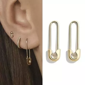 Модные 4 шт./компл. золотые украшения со стразами, серьги-скрепки в стиле хип-хоп, креативные аксессуары для булавок, манжеты для ушей, готические женские панк-простые шпильки